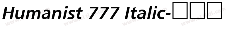 Humanist 777 Italic字体转换 Humanist 777 Italic字体转换